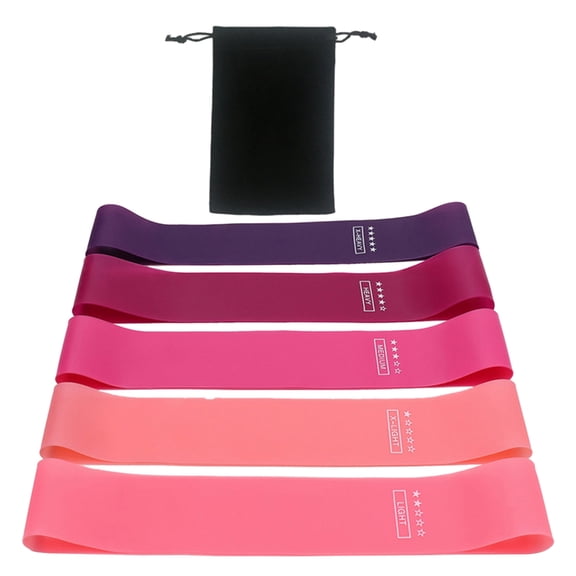 5Pcs Workout Loop Band Resistance Band Legs and Butt Hip Circles Resistance Band Nonslip Resistance Loop Exercise Band