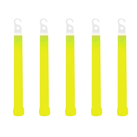 5Pcs Yellow Glow Sticks for Parties – Hangable Luminous Party Props, Outdoor Night Events, Festival Accessories, 6ml