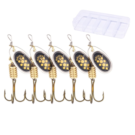 Rotating Carp 5Pcs box kit 7g 5.9g Rotating Spinner Spoon Metal Bait Fishing Lure ...