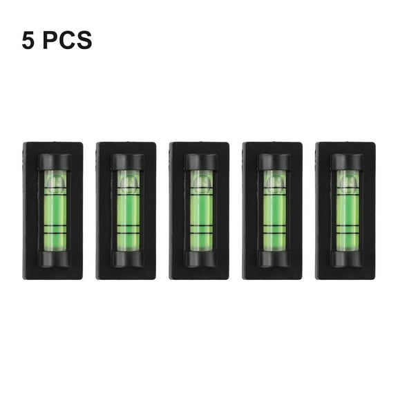 5Pcs for Mini Bubble Level Small Portable Tubular Leveling Tool for Picture Frames TV Stands Calibration Black Green