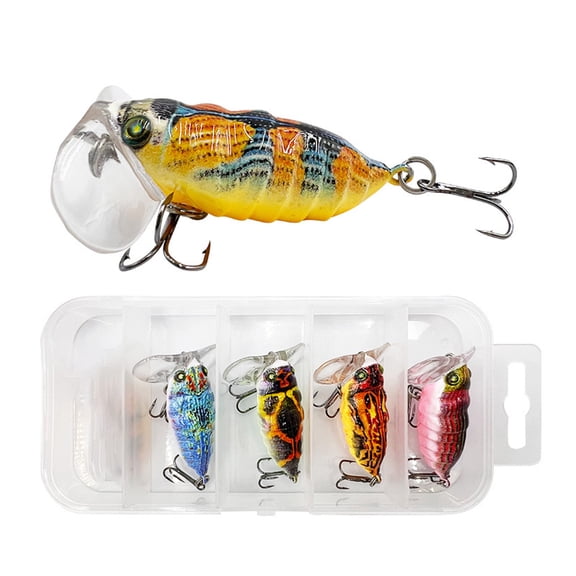 5Pcs/pack 4cm 1.5Inch Crankbait Fishing Lures Floating Swimbait Hard Baits for Bass Trout Freshwater Saltwater