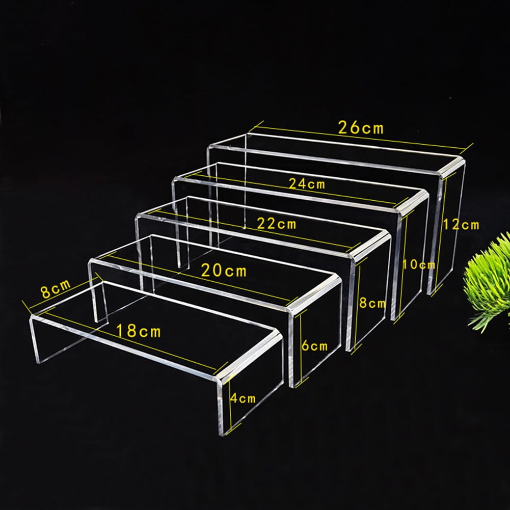 5Pcs/set 4mm Acrylic Display Stand Jewelry Showcase Storage Rack Shelf ...
