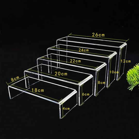 5Pcs/set 4mm Acrylic Display Stand Jewelry Showcase Storage Rack Shelf ...