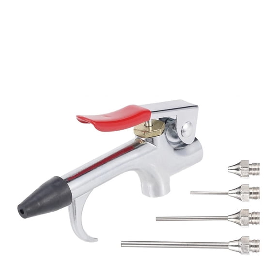 5Pcs/set Air Compressor Blow Gun Metal Tool Air Inlet Kit Spray Blower Inflatable Nozzle Pneumatic Tool Dust Cleaning Tool Kit ,Efficient & Easy to use