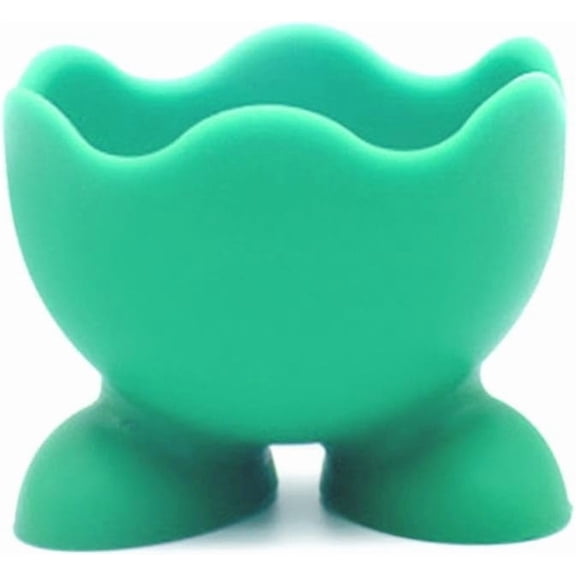 5Pcs/set Cute Storage Bracket Separator Eggs Container Egg Cup Holder Kitchen Supplies Makeup Sponge Rack(green)