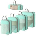 thumbnail image 1 of 5Pcs/set Travel Bag Compression Packing Cubes Lightweight Storage Bag Portable Luggage Suitcase Organizers Zipper Pouch, 1 of 9