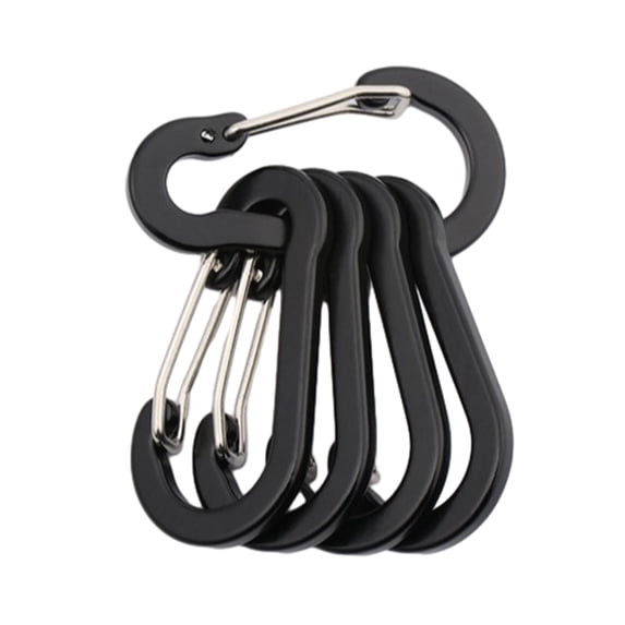 5Pcs D-Shape Spring Clip Carabiner Hook Aluminum Alloy Spring Carabiner ...