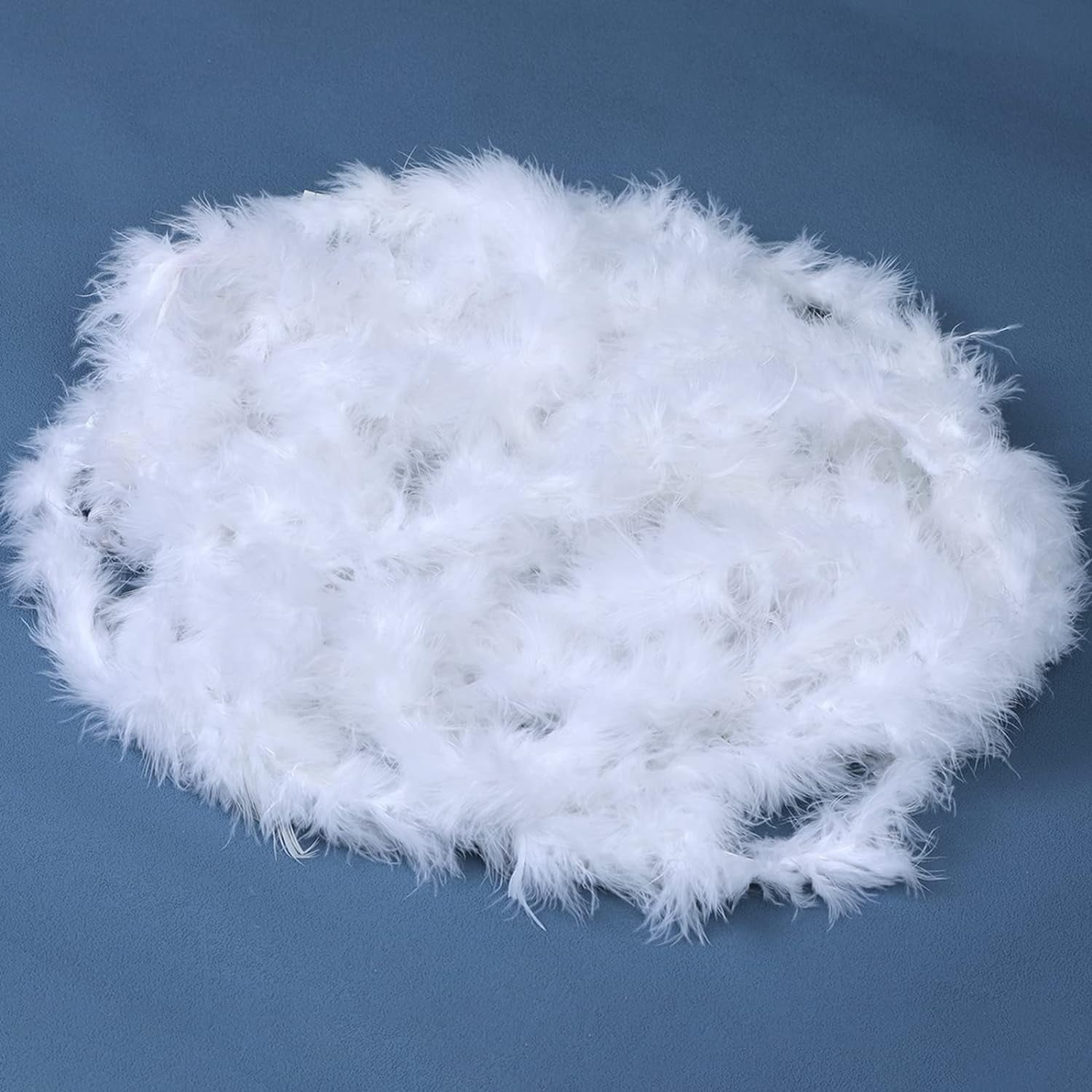 5Pcs x 2M White Feather Boa for Christmas Tree Fluffy Feather Garland Ribbon Decorations