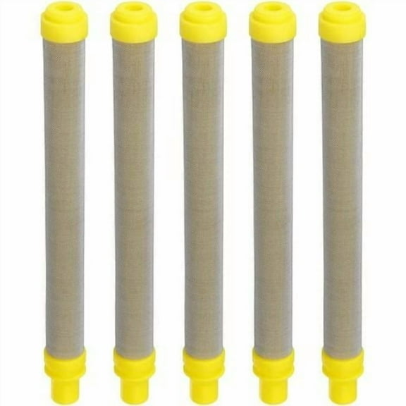 5Pcs100 Mesh Filters for Wagner Airless Paint Spray Guns Stainless Steel Filter Elements for Wagner Airless Paint Spray Gun Yellow