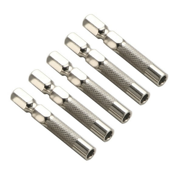 5Pieces 1/4inch to 4mm Magnetic Hexagonal Bit Adapter Socket Shank for Precision Screwdriver and Drill Tool Extension