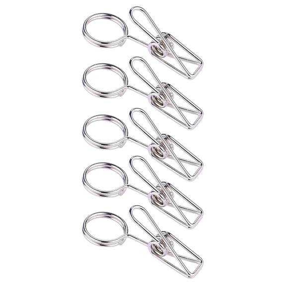 5Pieces Double Sided Metal Name Card Stand with Metal Clip Desktop Accessory For Efficient Desk Management