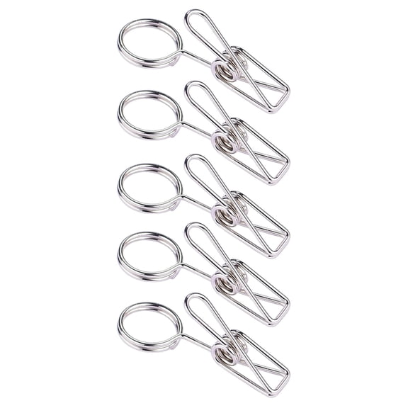 5Pieces Double Sided Metal Name Card Stand with Metal Clip Office Desktop Accessory For Efficient Desk Management