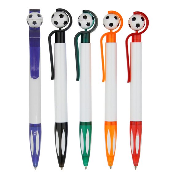 5Pieces Football Ballpoint Pens Retractable Ballpoint Pen Write Smoothly Bullet Tip Refillable for Office Signing Pen