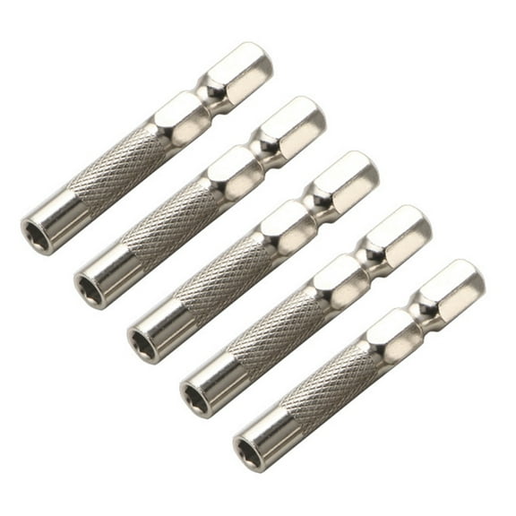 5Pieces Hex Bit Adapter Set Magnetic 1/4Inch to 4mm Precision Socket Shank for Screwdriver and Drill Tool