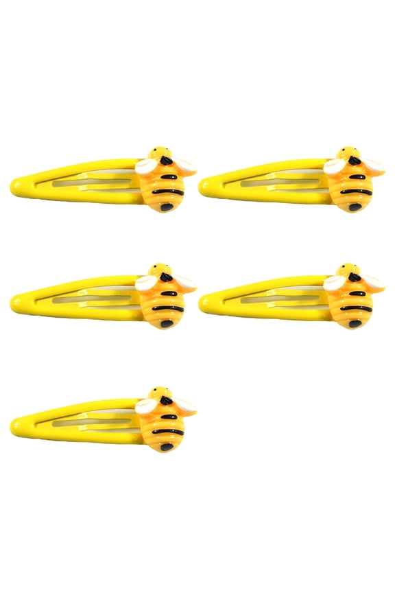 5Pieces Kids Bees Hair Clip Mixed Lightweight Hairpins Girls Hair Accessories Multi Color Assortment Safe ABS