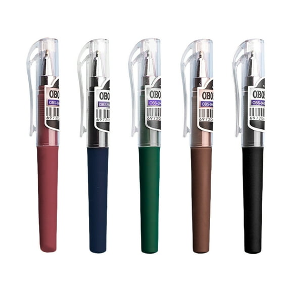 5Pieces Mini Short Gel Pen 0.5mm Smooth Writing Quick Dry Inks Pocket Size Gel Pen For Journaling Note Taking Writing