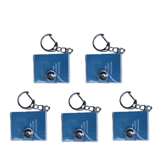5Pieces Miniature Notebook Keychain Refillable Journal With Keyrings For Backpacks Purses Charm Pocket Note Book 35x45mm