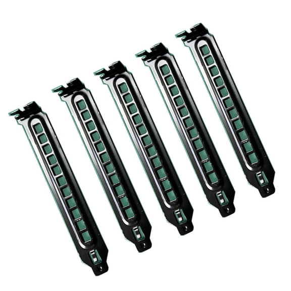 5Pieces PCI Slot Covers Desktop Computer Chassis Pci Zone Ventilation Baffle Dustproof Filter Board Metal Platings Sheet