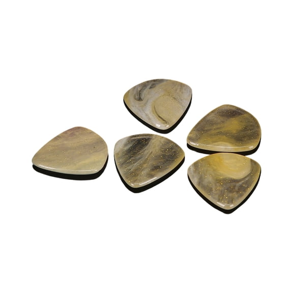 5Pieces Professional Resin Guitar Picks Guitar Plectrums for Fast Playing with Ergonomic Grip and Multiple Color Option
