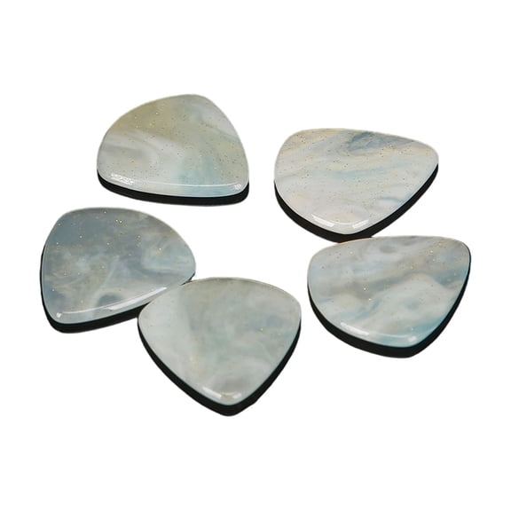 5Pieces Professional Resin Guitar Picks Guitar Plectrums for Fast Playing with Ergonomic Grip and Multiple Color Option