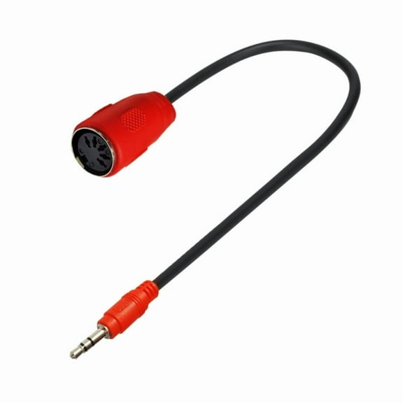 5Pin DIN MIDI Female to 3.5mm TRS Male Audio Cable Straight Head Adapter Cord for Keyboard Piano Drum Effector 50cm