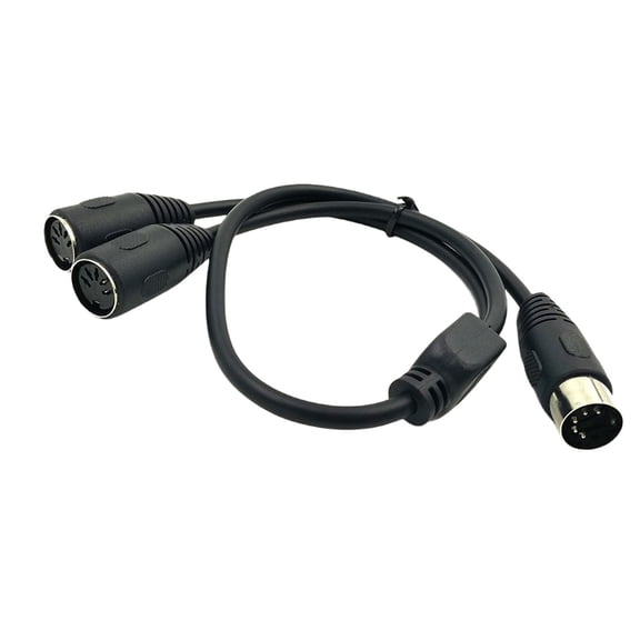 5Pin DIN Male to Double Female Sound Cable for HDTV Receiver Monitor Projector Sound Video Receiver 5Pin Male to Female