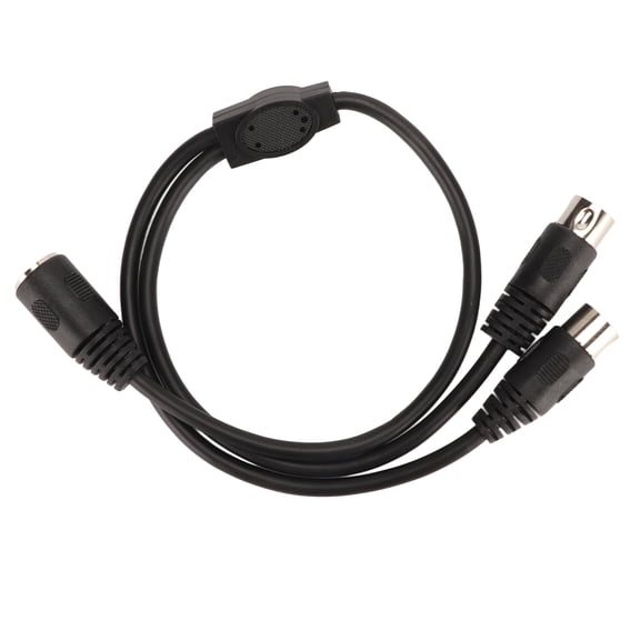 5Pin Din Female to 2 5Pin Din Male Cable Splitter 5 Cores Premium Flexible DIN Y Adapter Audio Cord for Professional Audio Studios MIDI Keyboards Sound Systems 13 inches / 33 cm