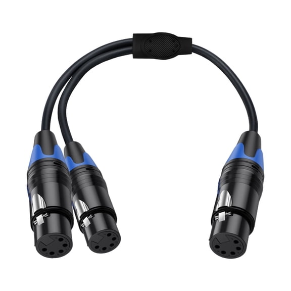 5Pin XLR Y Splitter Cable 5Pin XLR Cable For Stage Lighting And Stage Equipment Durability Design 19.69inch
