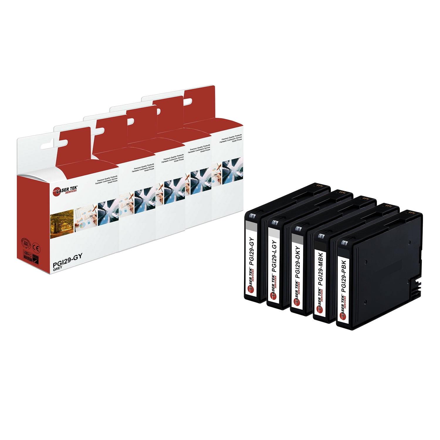 LCL 12-Pack Ink Cartridge Replacement For Canon PIXMA Pro-1 - PGI-29 Compatible Pigment Ink Set