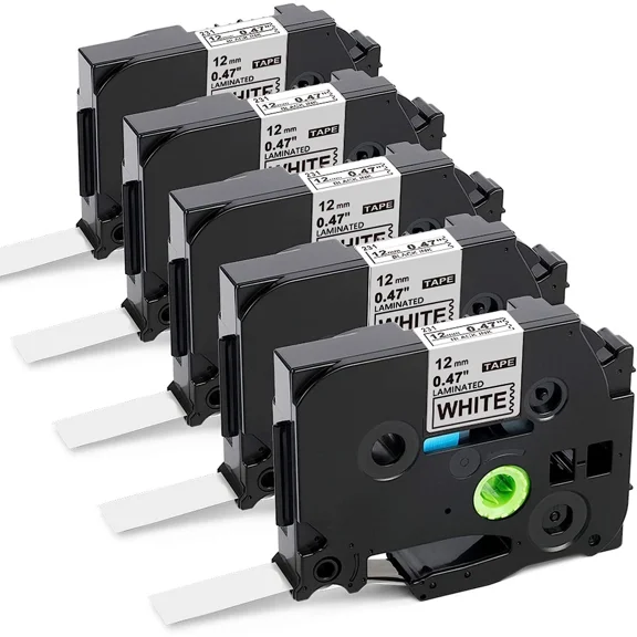 5Pk Tz-231 Tze-231 Compatible Label Maker Tape 12Mm For Brother P-Touch Pt-1010