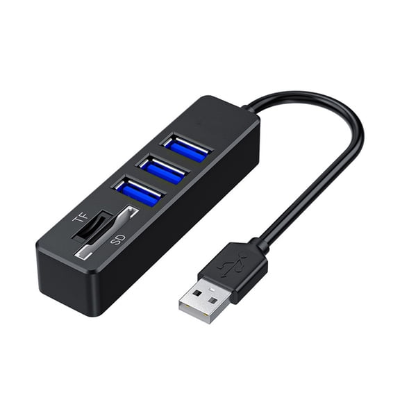5Port USB Adapter Hub Card Reader Fast Speed Data Transfer for Laptops and PC