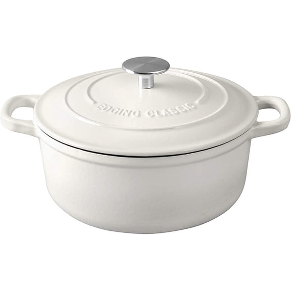 5QT Enameled Cast Iron Dutch Oven Pot with Lid, Heavy-Duty Ovens for Sourdough Bread Baking, Braising, Roasting, Dual Handles, Healthy & Non-Toxic, All Stovetop Compatible, Safe up to 500 F,