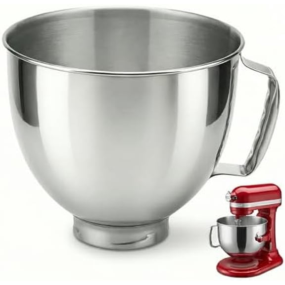 5QT Stainless Steel Mixer Bowl Replacment, Compatible with KitchenAid Tilt-Head Stand Mixers, Artisan&Classic Series 4.5-5QT K45 KSM70 KSM150$$Home Decor, Kitchen, & Other