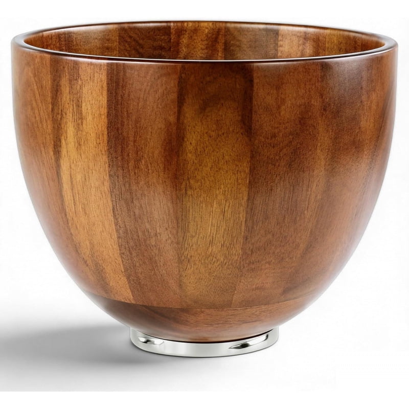 5QT Wood Mixing Bowl for KitchenAid Tilt-Head Stand Mixers Acacia ...