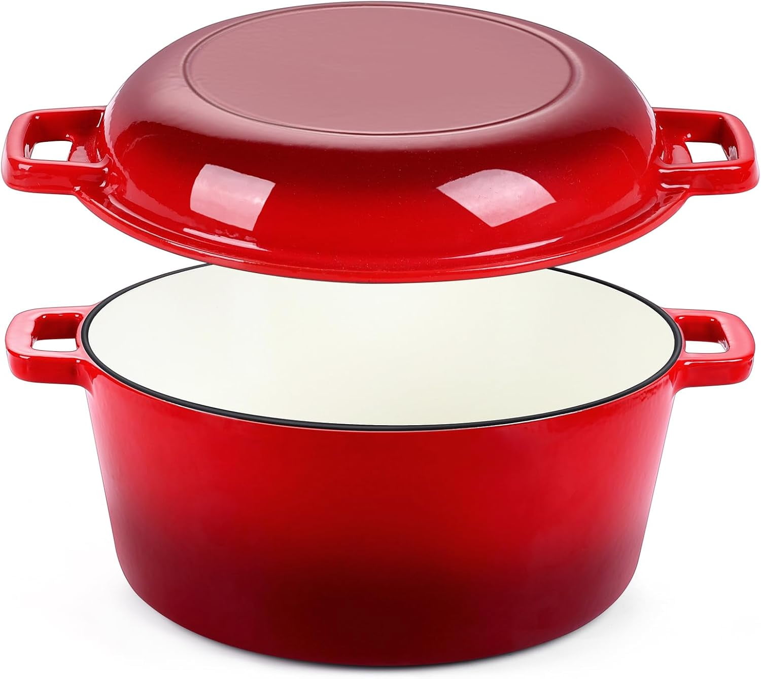 5 Quart Enameled Cast Iron Dutch Oven - Pistachio Green, Oven & Stovetop Safe For Baking, Braising, Soups