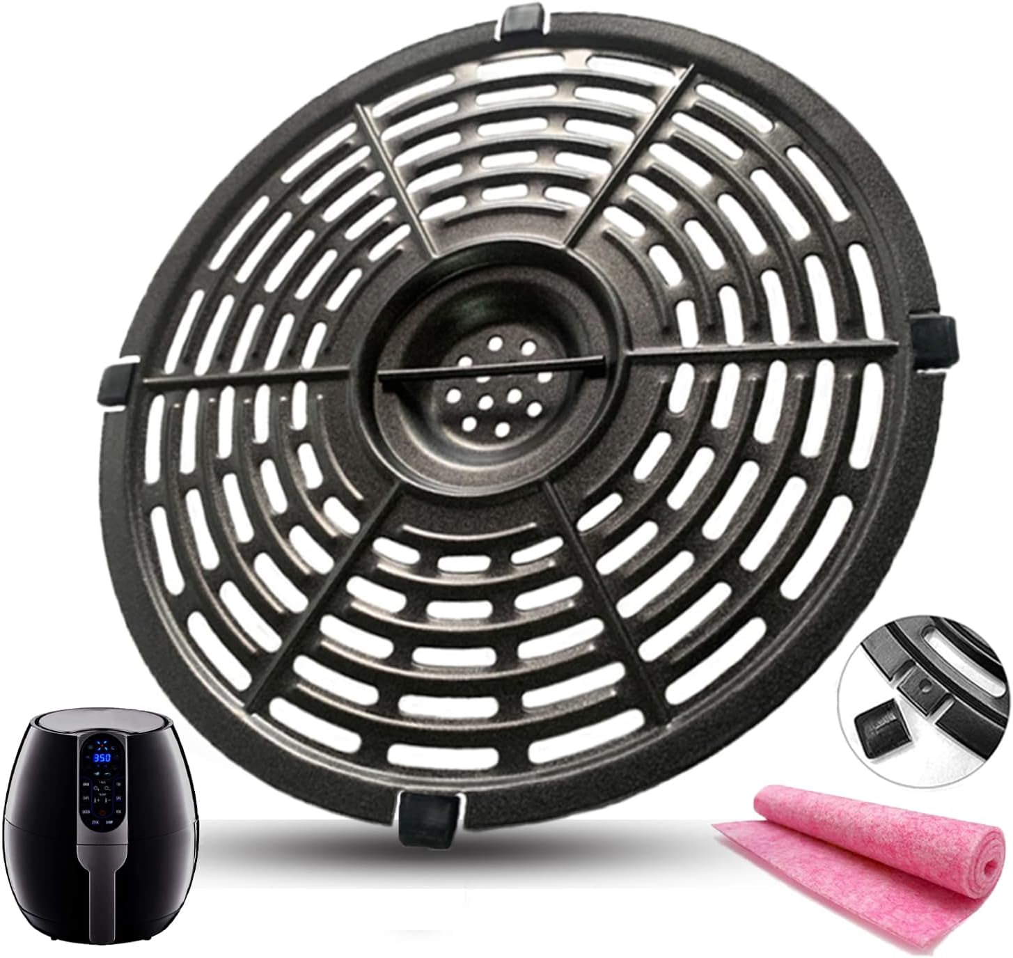 5Qt Round Air Fryer Crisper Plate Tray For Gowise Usa/Ultrean 4.2Qt Air