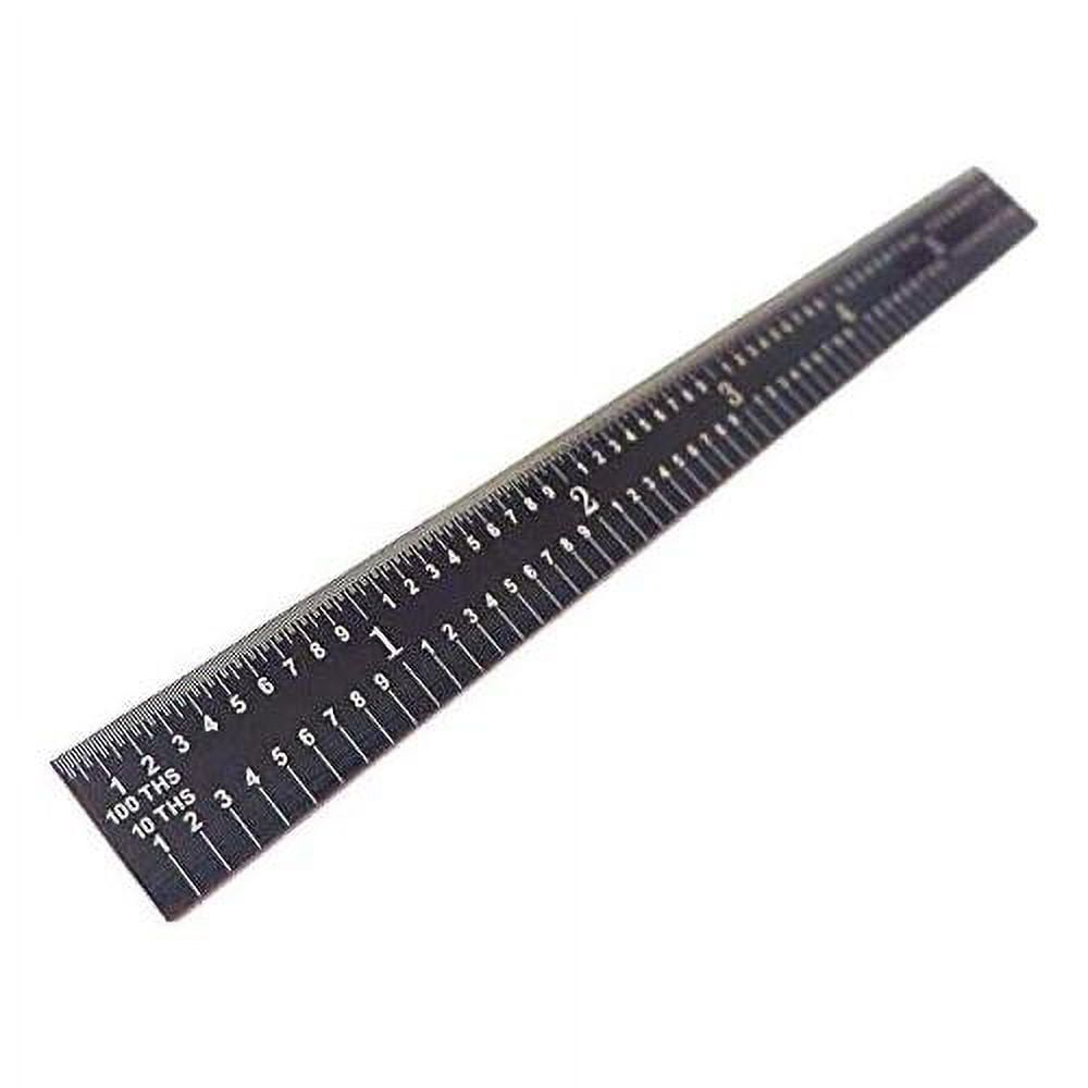 5R Flexible Machinist Ruler With Markings - 6 Inches, Black Chrome 