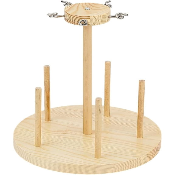 5Reels Embroidery Thread Holder Spool Stand Wooden Sewing Machine Overlock Stand Thread Stand for Sewing or Quilting Ensures Smoother Feed DIY