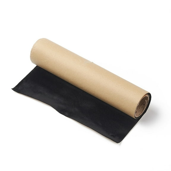 5Roll Adhesive Velvet Flocking Liner for Jewelry Drawer Craft Fabric Peel Stick Black 25x0.08cm 80~100cm/roll