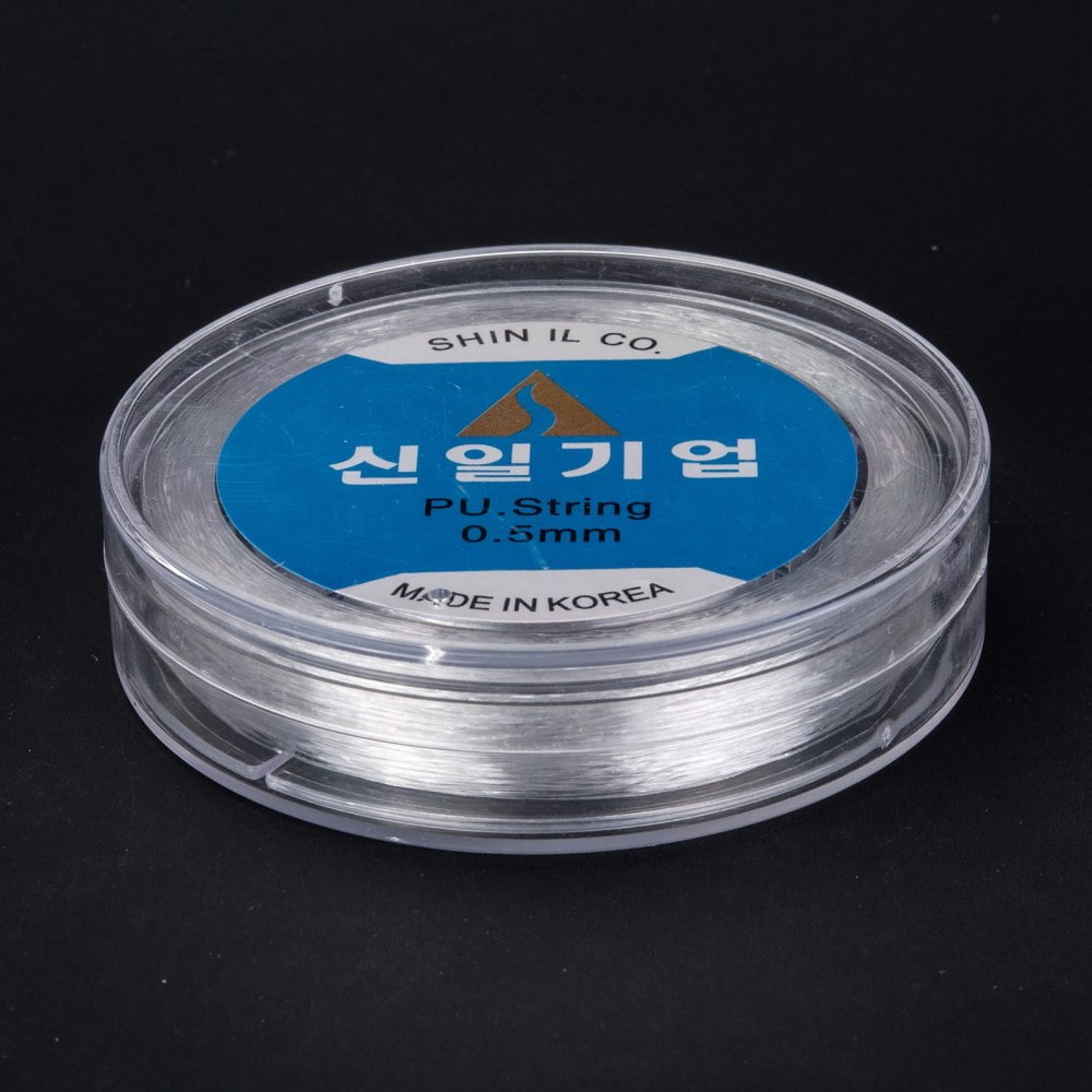 5Roll Korean Round Crystal Elastic Stretch Thread for Bracelets Gemstone Jewelry Making Beading Craft Clear 0.5mm 109.36~120.29 yards(100~110m)/roll