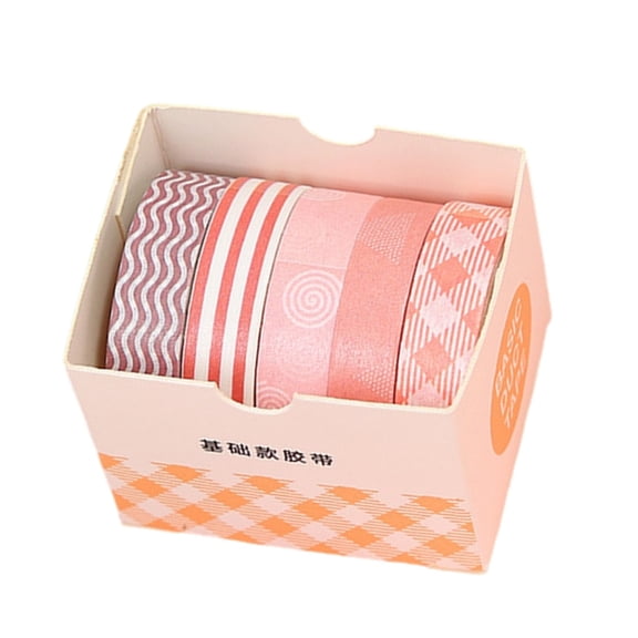 5Rolls Scrapbooking Background Tape for Craft 10mmx2m Aesthetic Masking Tape for Journal Planner Picture Frame Wrapping