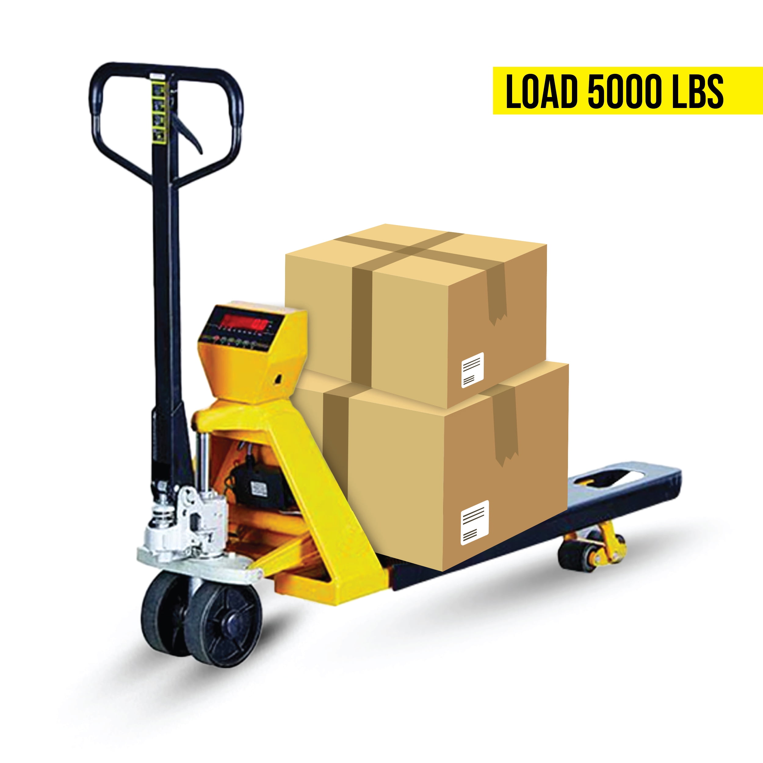 5Seconds Steel Pallet Jack, 5000lb Capacity Industrial Pallet Truck, 48