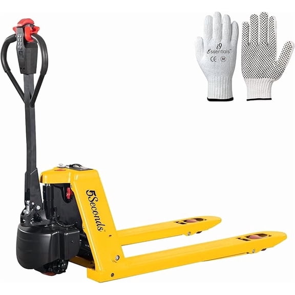 5Seconds - Steel Pallet Jack, Hand Lift Jack Tool with Electric System, Safe Moving Equipment for Industrial & Commercial Use, 5000lb Capacity, Fork Sizes 48” x 27”