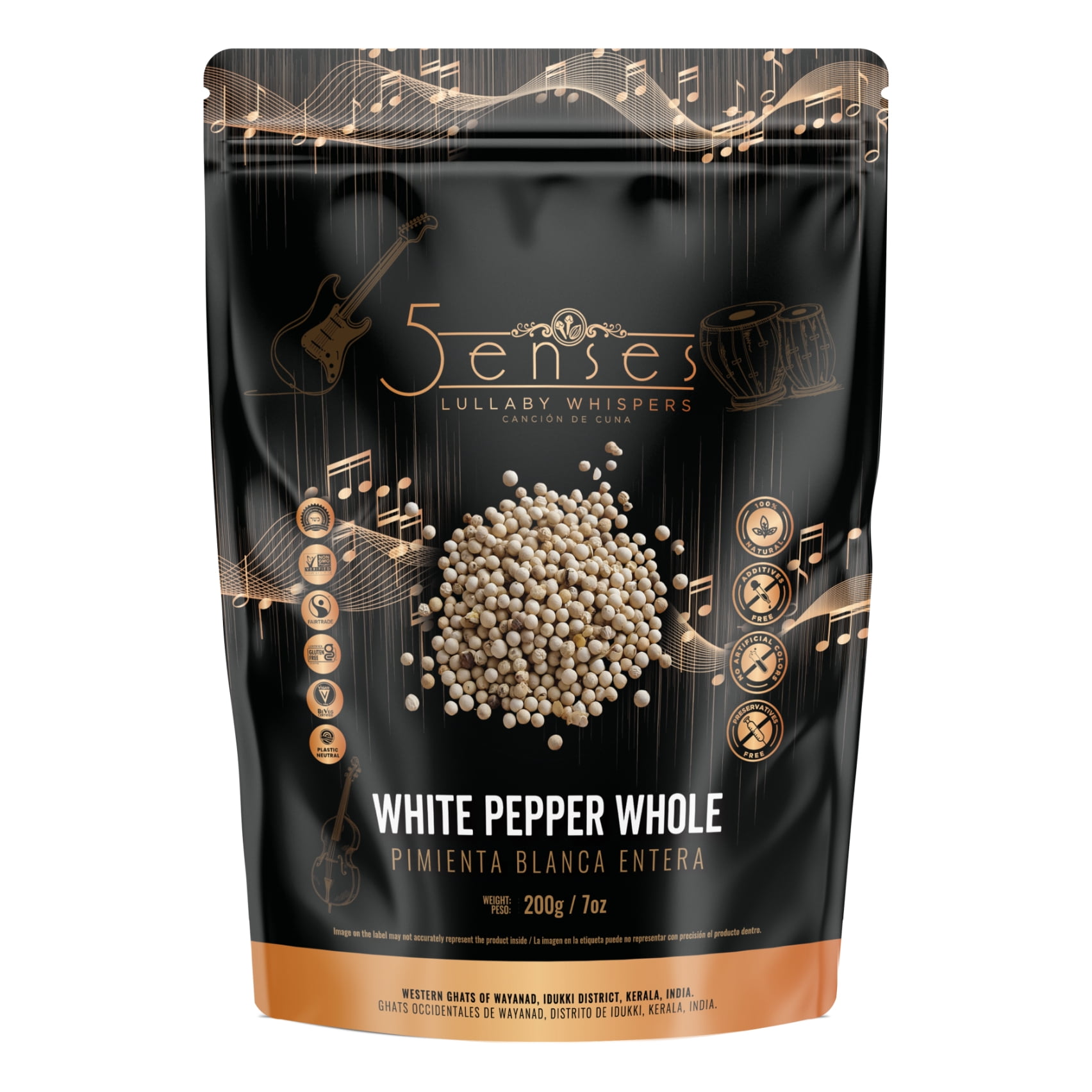 5Senses Malabar Whole White Pepper | Pimienta Blanca | Lullaby Whispers ...