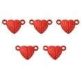 thumbnail image 1 of 5Set Alloy Magnetic Clasps Heart Red Hole: 1.5mm 15x9.5x6mm, 1 of 5