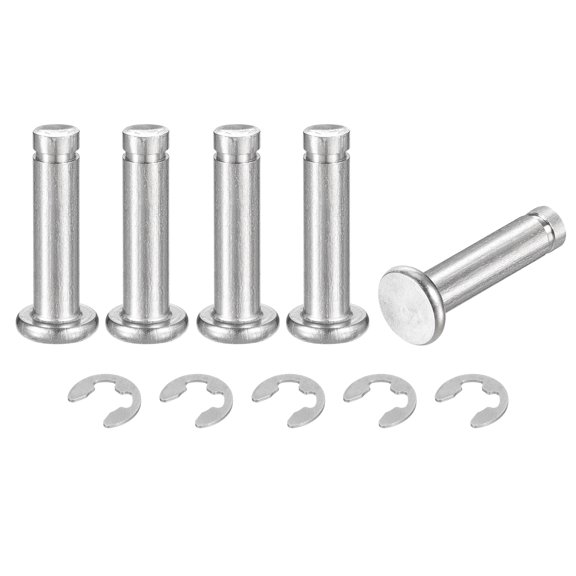 5Set M5x20mm 304 Stainless Steel Cylindrical Shaft Snap Ring Locating Pin