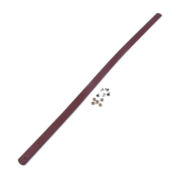 5Set PU Leather Bag Handles with Iron Rivets for Purse Handles Bag Making Supplie Brown 60x1.85x0.35cm Hole: 3mm