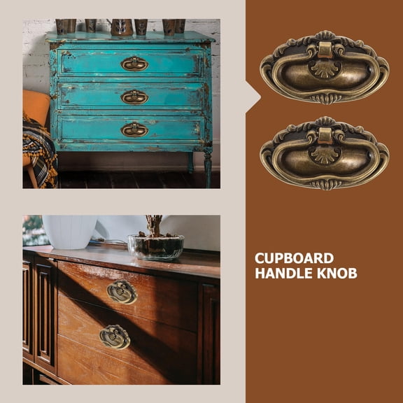 5Sets Golden Cabinet Knobs Metal Drawer Pull Handles Rust Resistant for Decor