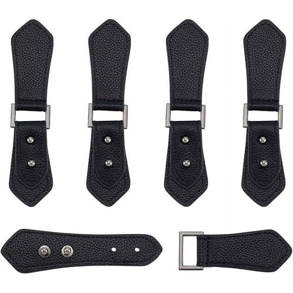 5Sets PU Leather Cloak Clasp Metal Coats Buckle Clips Duffle Jacket Buckle Replacement Toggle Buckles for DIY Crafts