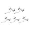 thumbnail image 1 of 5Sets Ribbon Crimp Clamp Ends Lobster Claw Clasps & Chain 15mm Silver, 1 of 7